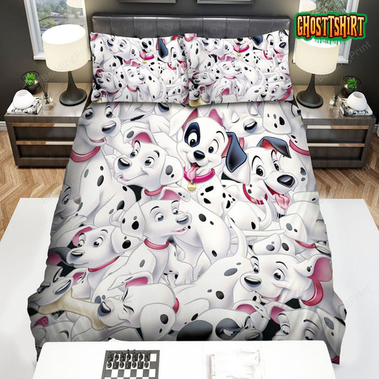 101 Dalmatians Movie Pattern Bed Sheets Duvet Cover Bedding Set