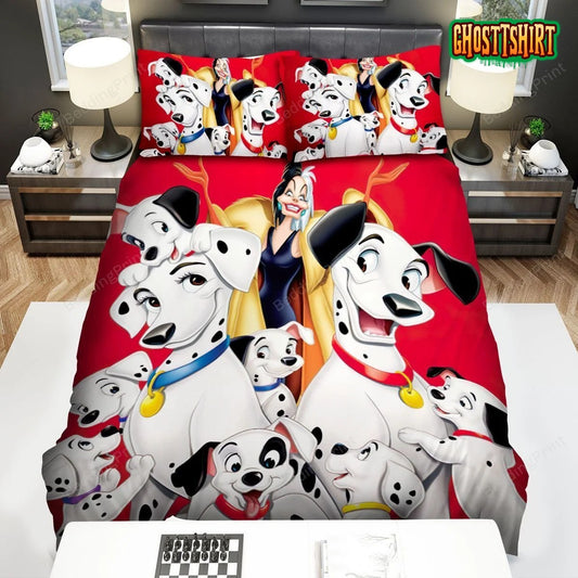 101 Dalmatians Movie Poster Bed Sheets Duvet Cover Bedding Set