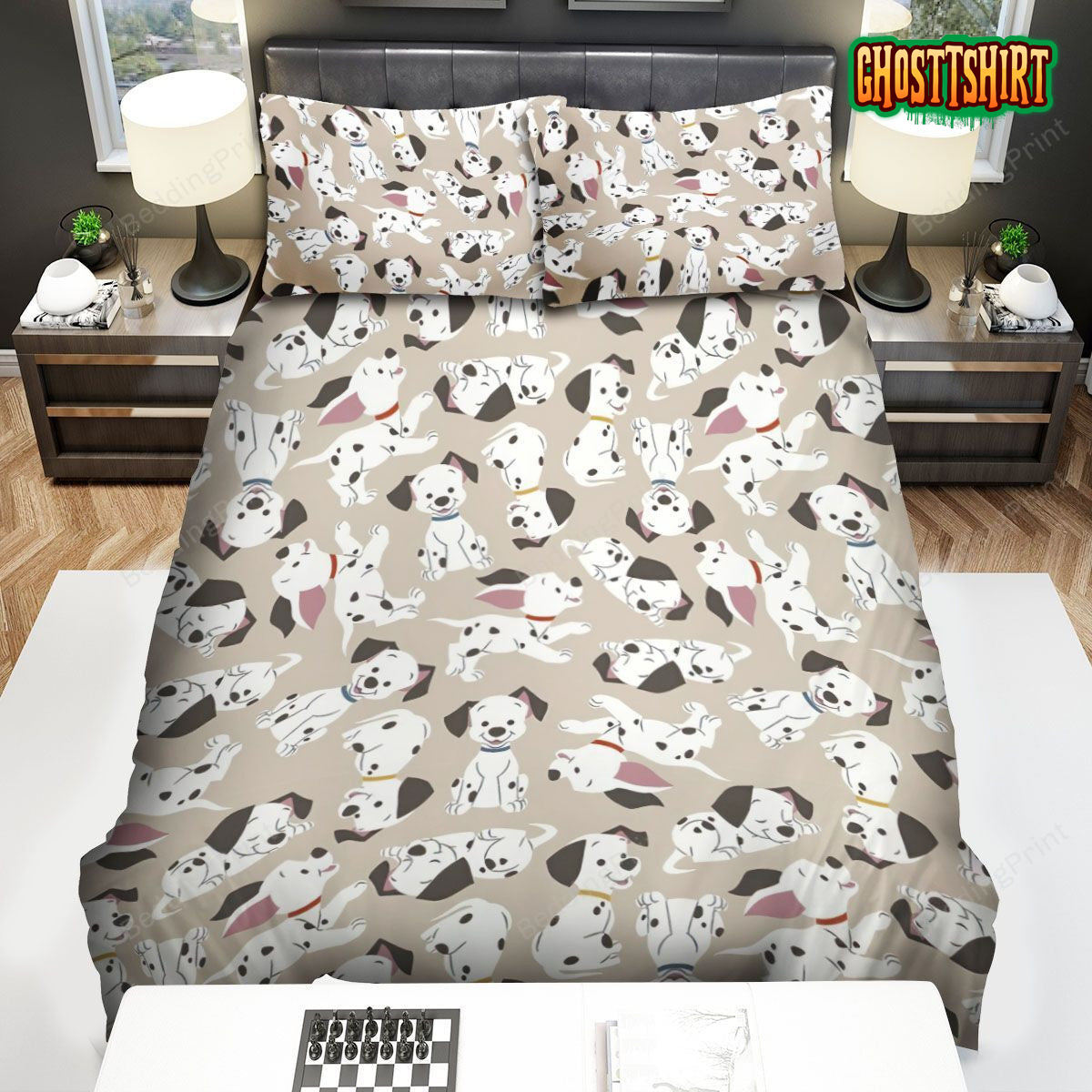 101 Dalmatians Puppies Pattern Bed Sheets Duvet Cover Bedding Set