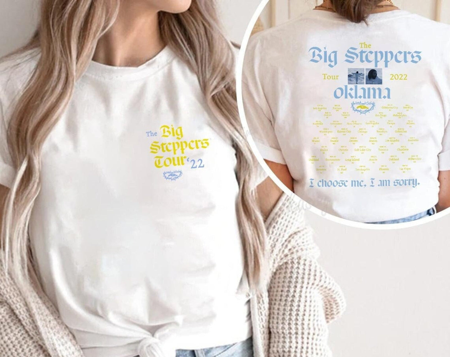 The Big Steppers Tour Ok'lama Double Sided T-shirt