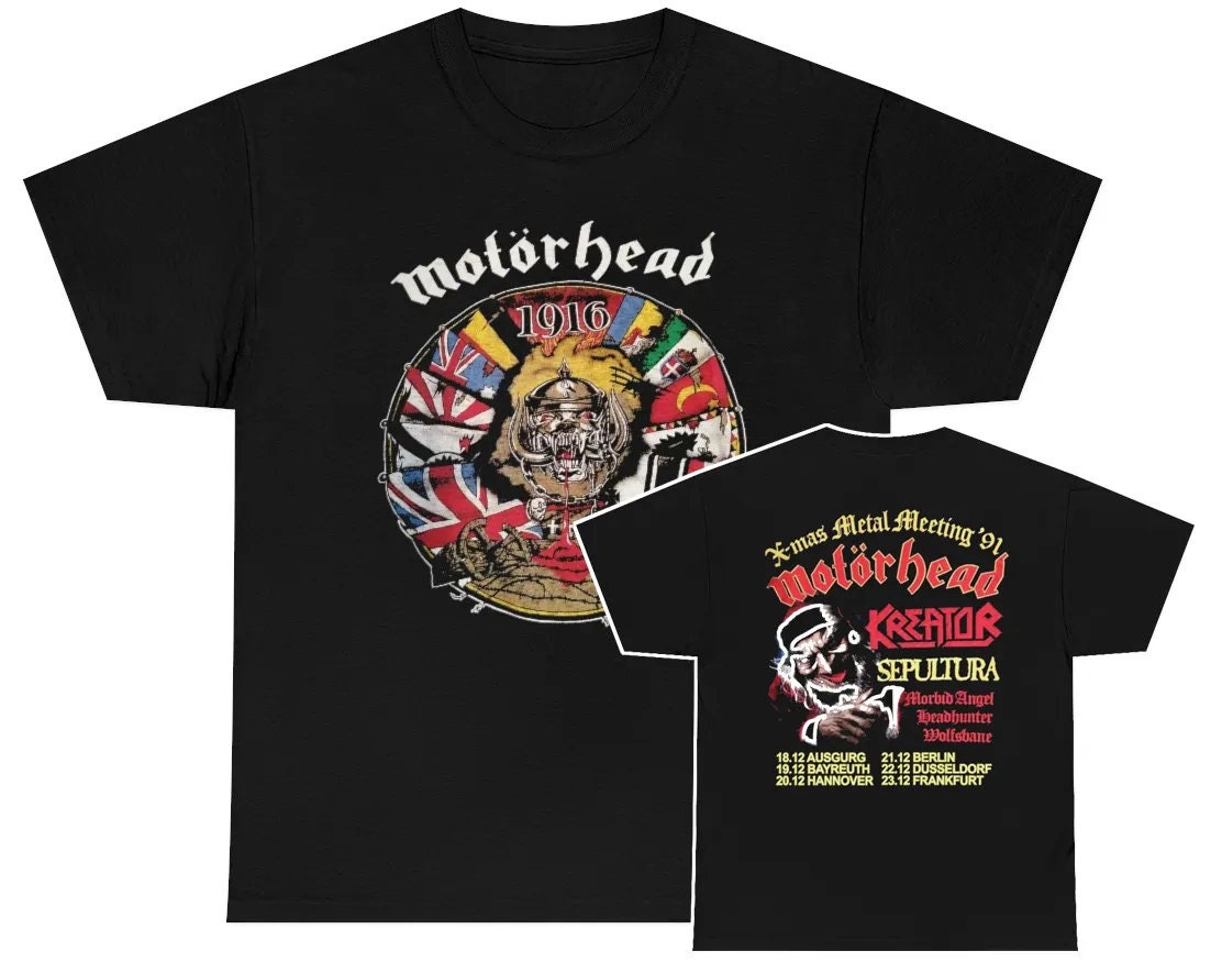 Motorhead Kreator Sepultura 1991 XMas Metal Meeting Tour Shirt