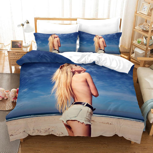 3D Bikini Girl Quilt Cover Set Bedding Set Duvet Cover Pillowcases A037 LQH