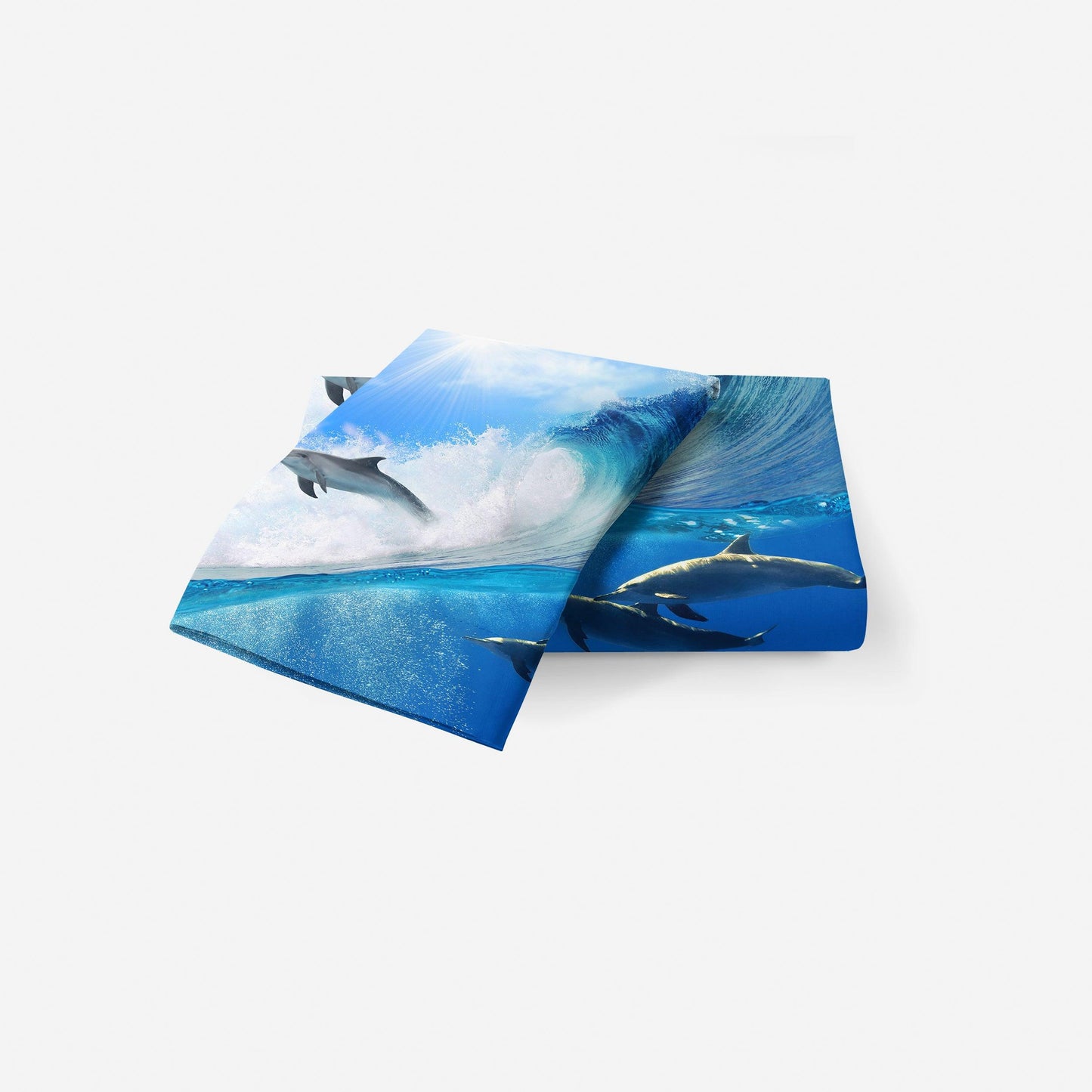 3D Blue Sky Sea Animal Dolphin Quilt Cover Set Bedding Set Duvet Cover Pillowcases 37