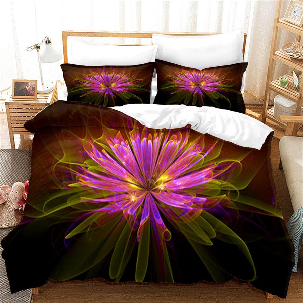 3D Artistic Color Floral Quilt Cover Set Bedding Set Duvet Cover Pillowcases 175