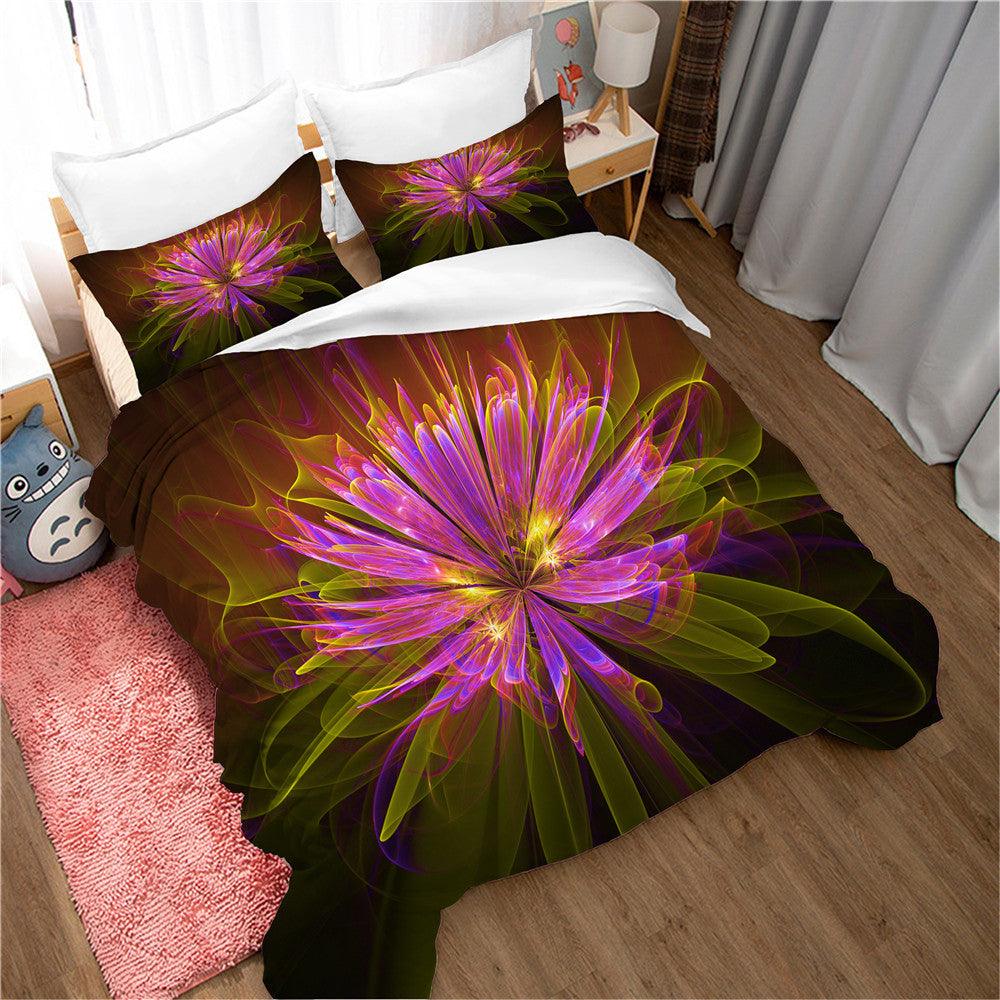 3D Artistic Color Floral Quilt Cover Set Bedding Set Duvet Cover Pillowcases 175