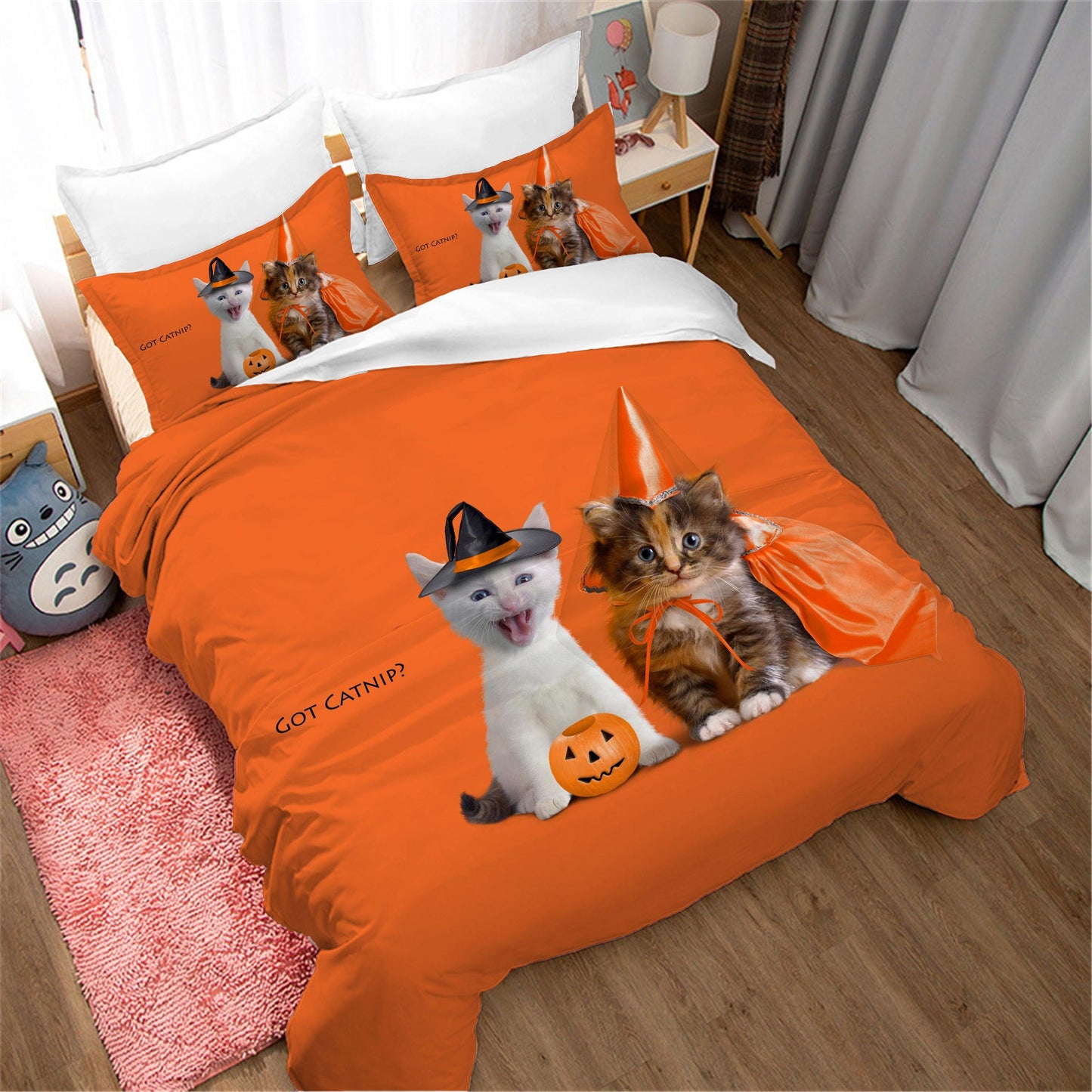 3D Cartoon Halloween Quilt Cover Set Bedding Set Duvet Cover Pillowcases WJ 1639