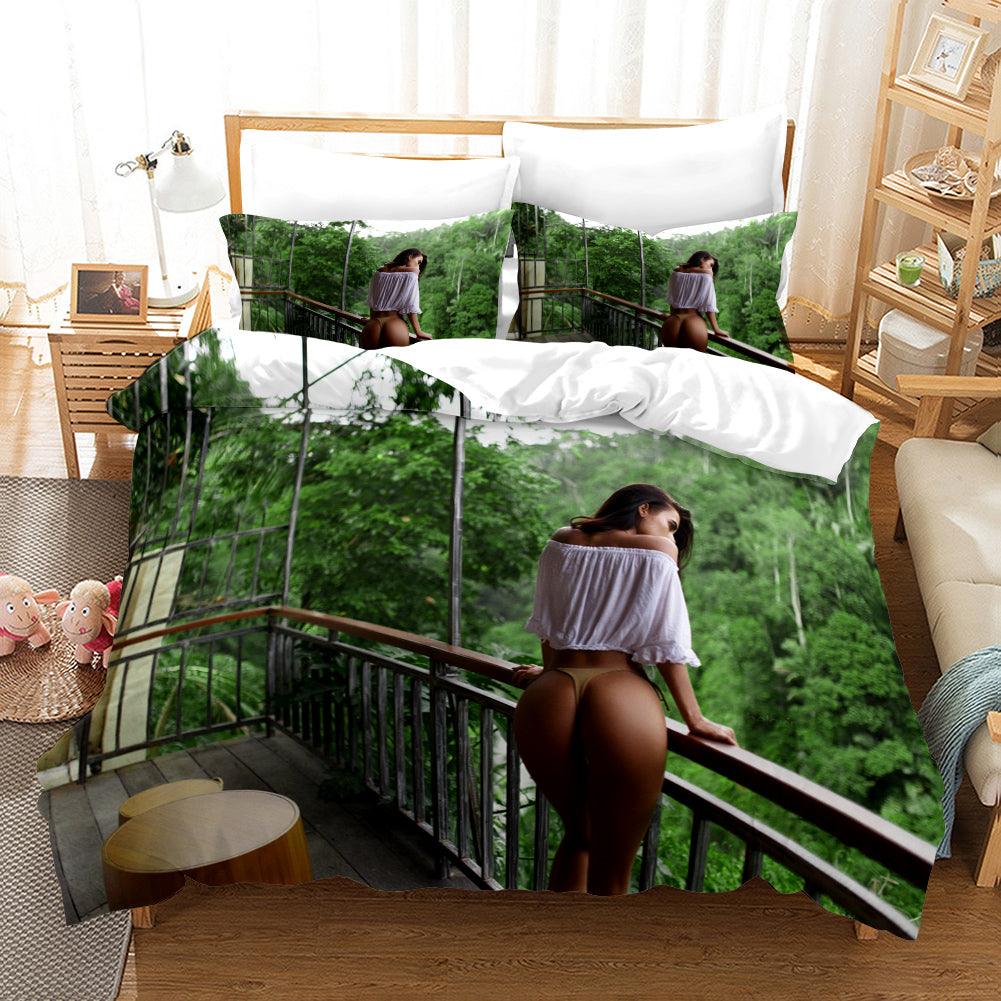 3D Bikini Girl Quilt Cover Set Bedding Set Duvet Cover Pillowcases A038 LQH