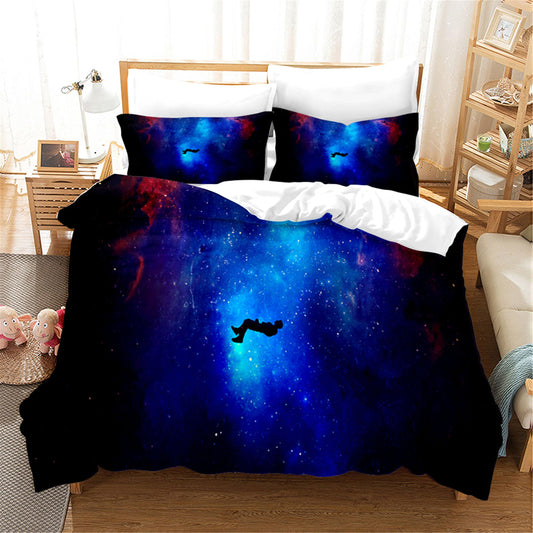 3D Abstract Blue Space Stars Quilt Cover Set Bedding Set Duvet Cover Pillowcases 134