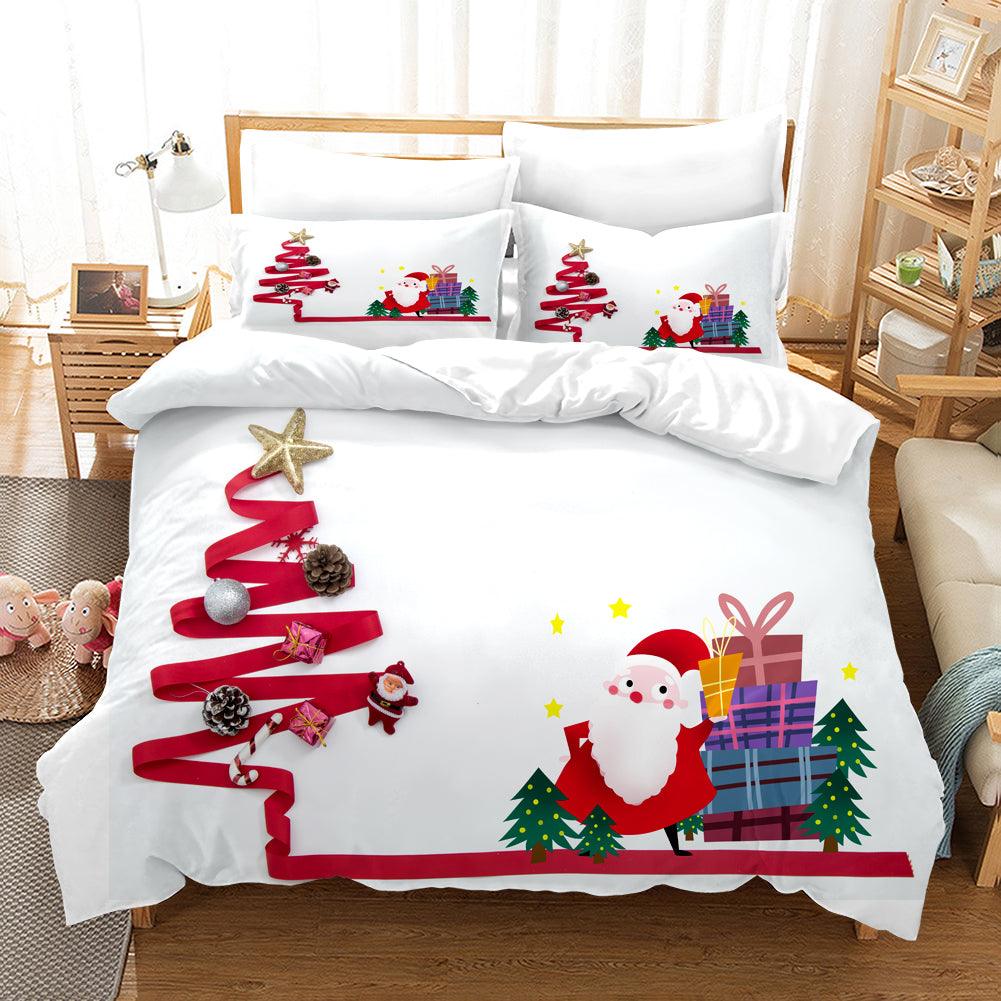 3D Cartoon Christmas Quilt Cover Set Bedding Set Duvet Cover Pillowcases WJ 1645