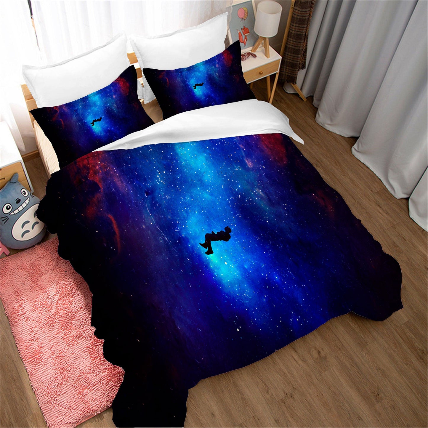 3D Abstract Blue Space Stars Quilt Cover Set Bedding Set Duvet Cover Pillowcases 134