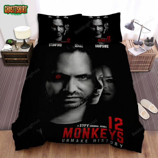 12 Monkeys (2015–2018) A Syfy Original Serries Movie Poster Bed Sheets Duvet Cover Bedding Set