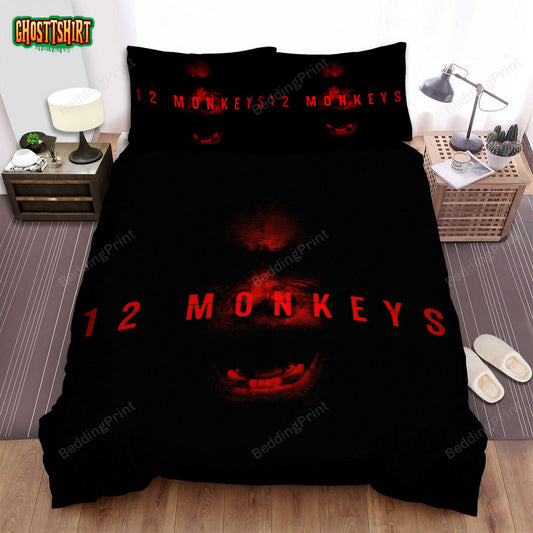 12 Monkeys (2015–2018) Angry Movie Poster Bed Sheets Duvet Cover Bedding Set