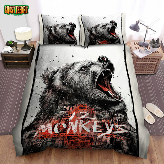 12 Monkeys (2015–2018) Bear Movie Poster Bed Sheets Duvet Cover Bedding Set