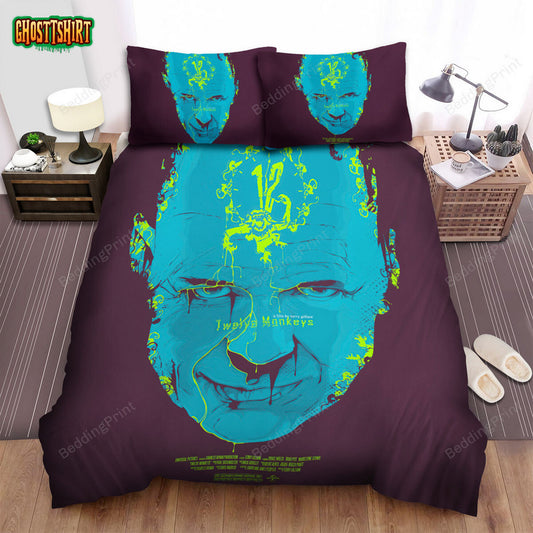 12 Monkeys (2015–2018) Blue Face Movie Poster Bed Sheets Duvet Cover Bedding Set