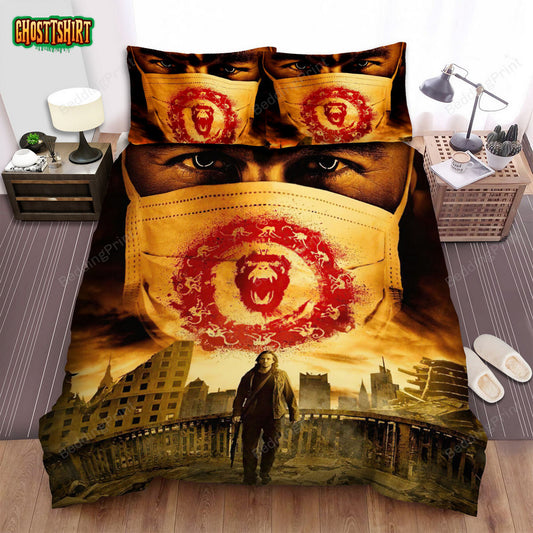 12 Monkeys (2015–2018) Gauze Mask Movie Poster Bed Sheets Duvet Cover Bedding Set
