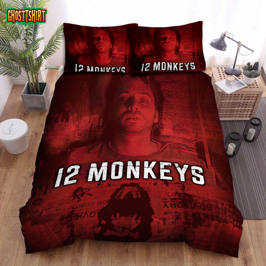 12 Monkeys (2015–2018) Red Poster Movie Poster Bed Sheets Duvet Cover Bedding Set
