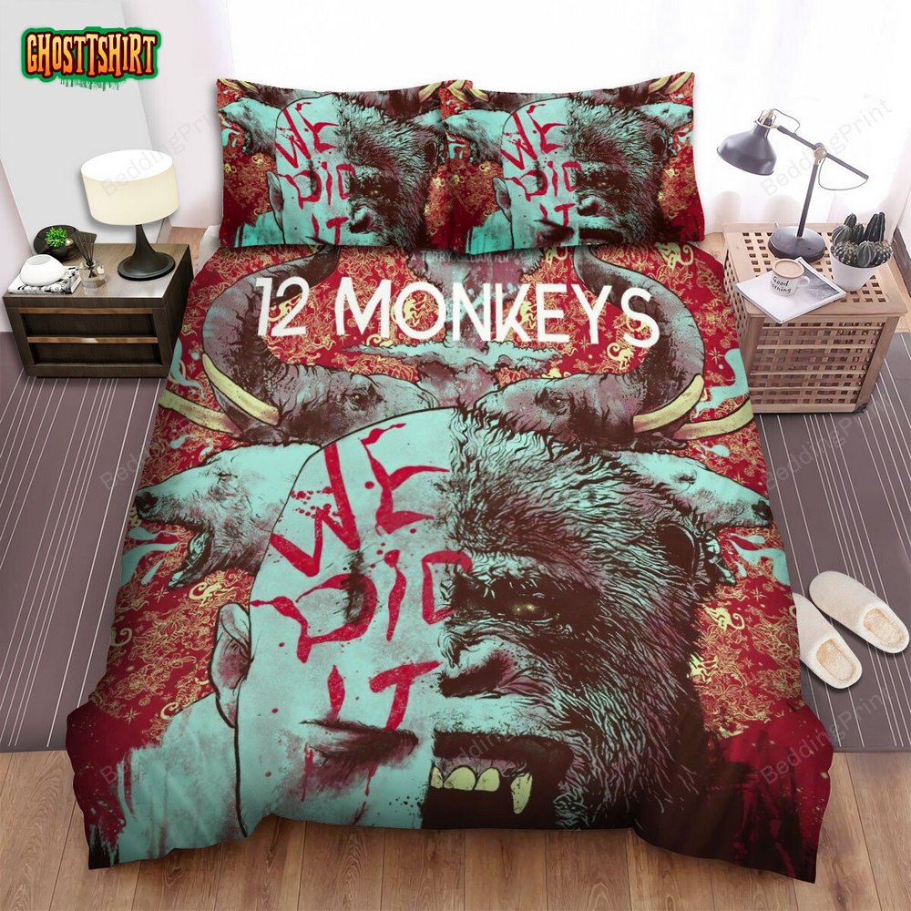 12 Monkeys (2015–2018) We Did It Movie Poster Bed Sheets Duvet Cover Bedding Set