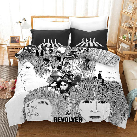 3D Band The Beatles Quilt Cover Set Bedding Set Pillowcases 65