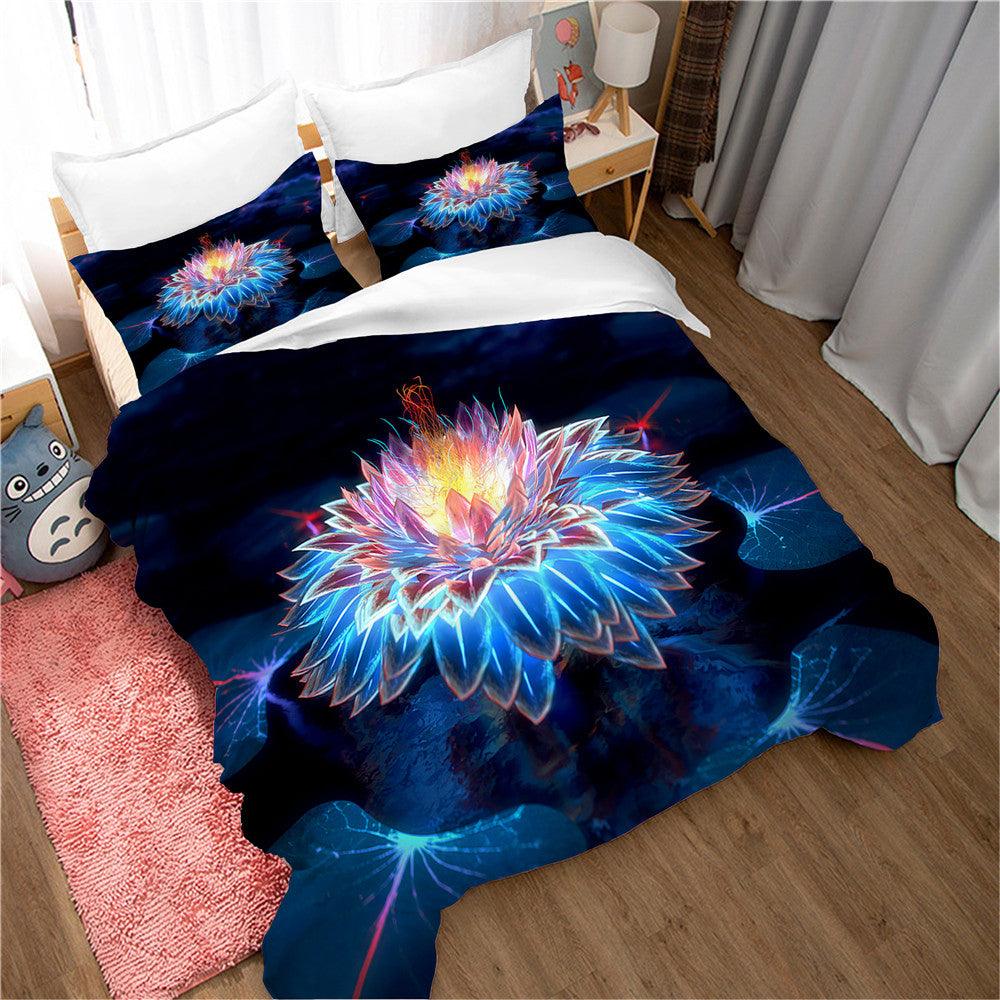 3D Artistic Color Floral Quilt Cover Set Bedding Set Duvet Cover Pillowcases 177