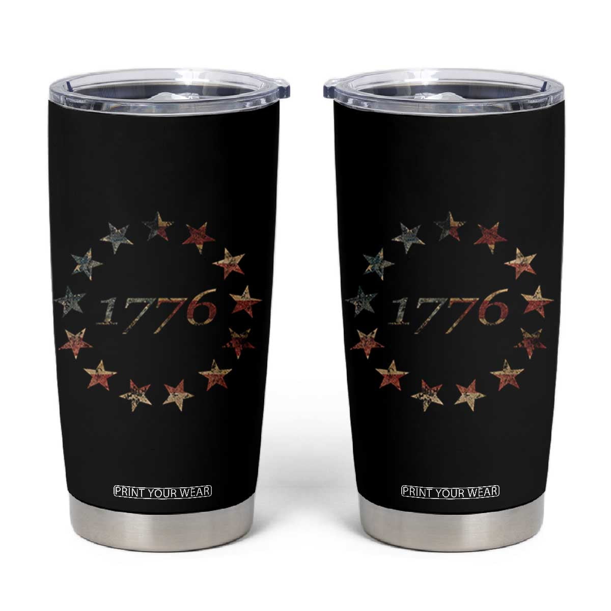 13 Star Flag Betsy Ross Distressed American Flag 1776 USA Tumbler Cup 4th Of July TS11