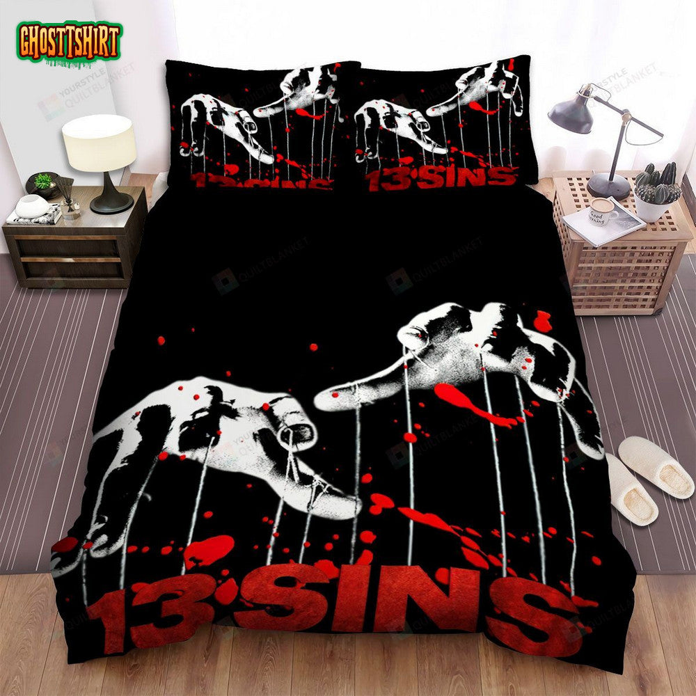 13 Sins The Hand With Blood Movie Poster Bed Sheets Spread Comforter Duvet Cover Bedding Set