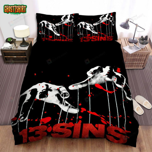 13 Sins The Hand With Blood Movie Poster Bed Sheets Spread Comforter Duvet Cover Bedding Set