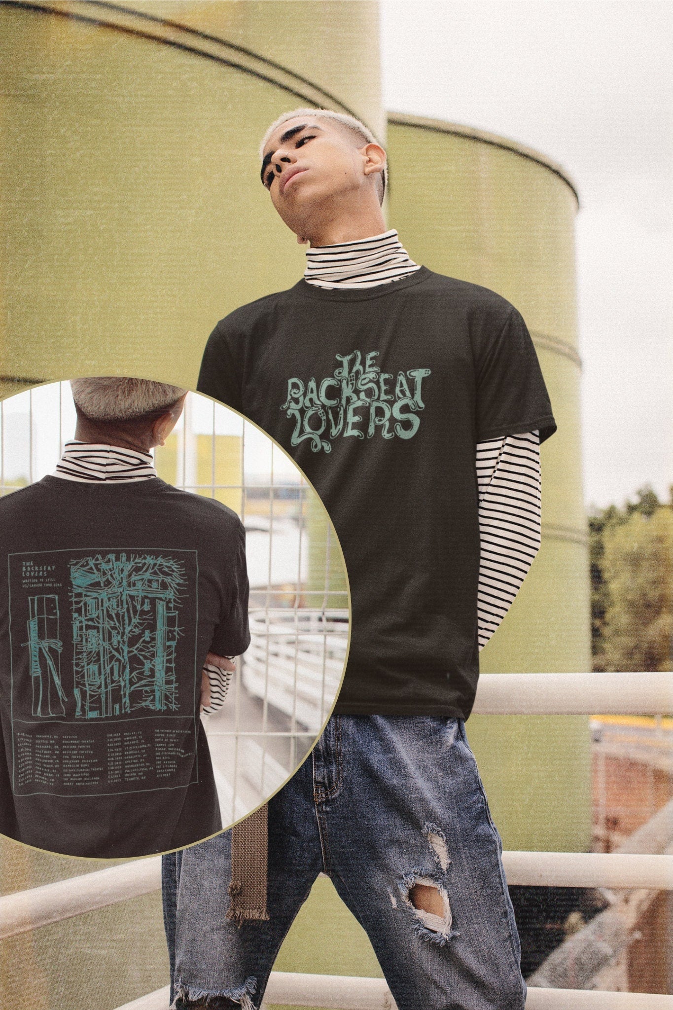 2 sides The Backseat Lovers 2022 Tour T-shirt, The Backseat-lovers North America Tour Double Sided Shirt