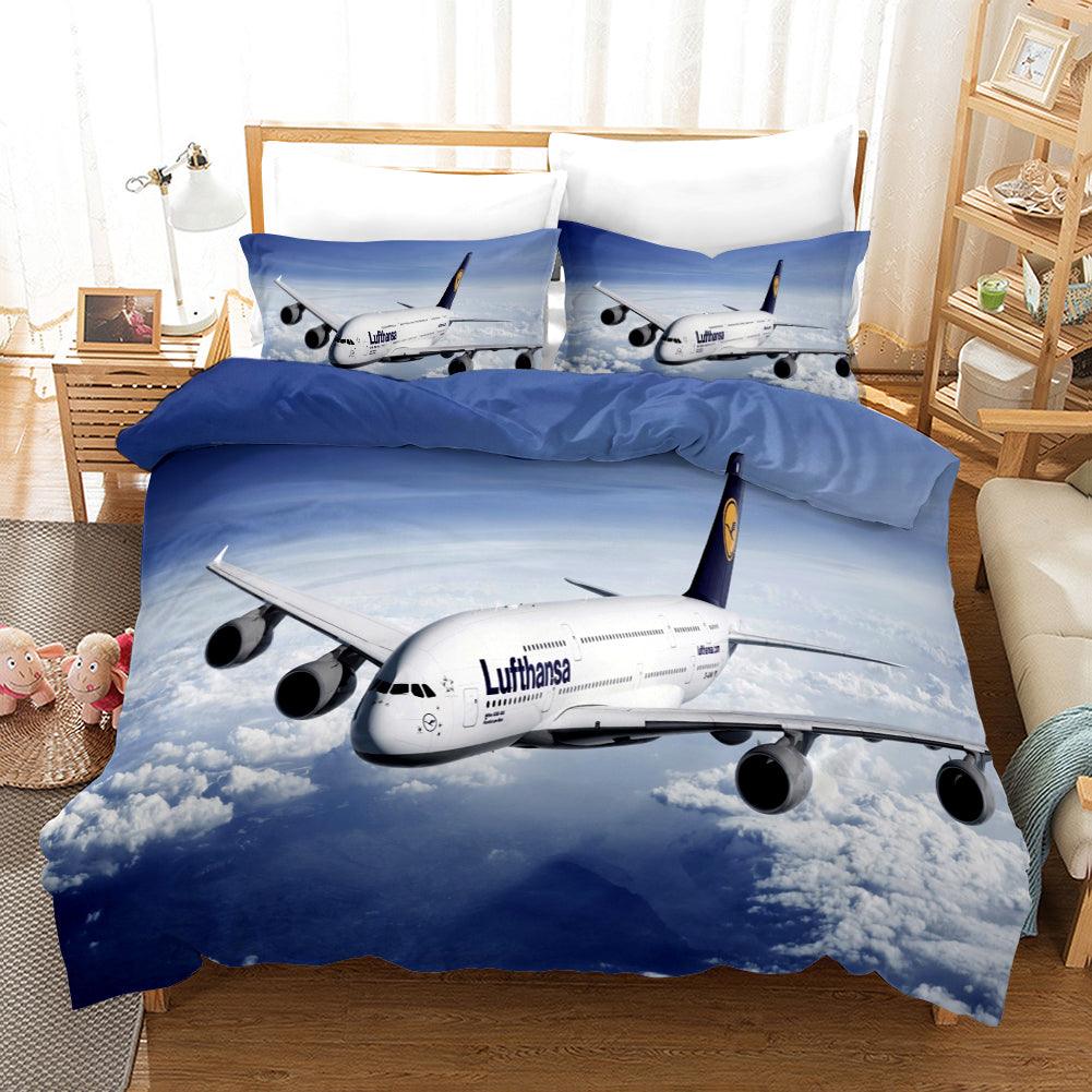 3D Airplane Blue Sky Quilt Cover Set Bedding Set Pillowcases 245