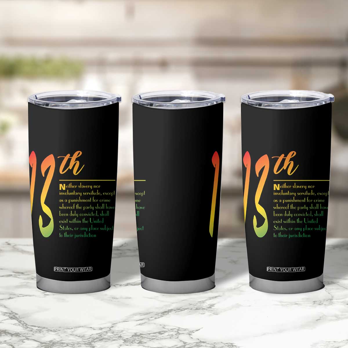 13th Amendment of U.S. Constitution Tumbler Cup Juneteenth Black History TS11