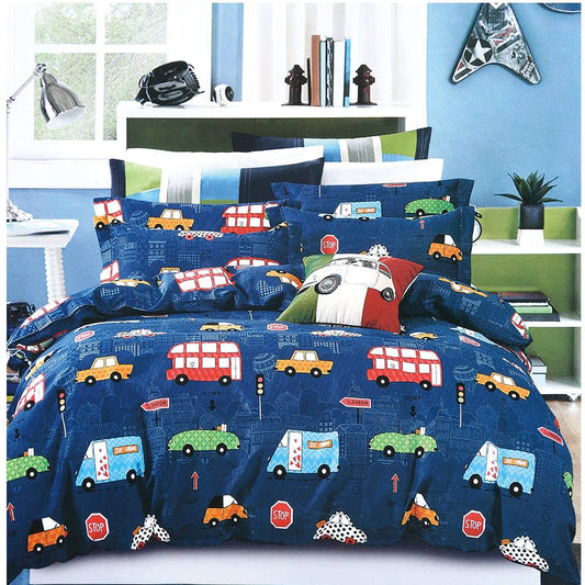 3D Cartoon Car Quilt Cover Set Bedding Set Pillowcases 57