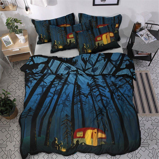 Camping Bed Sheets Spread Comforter Duvet Cover Bedding Set IYZ