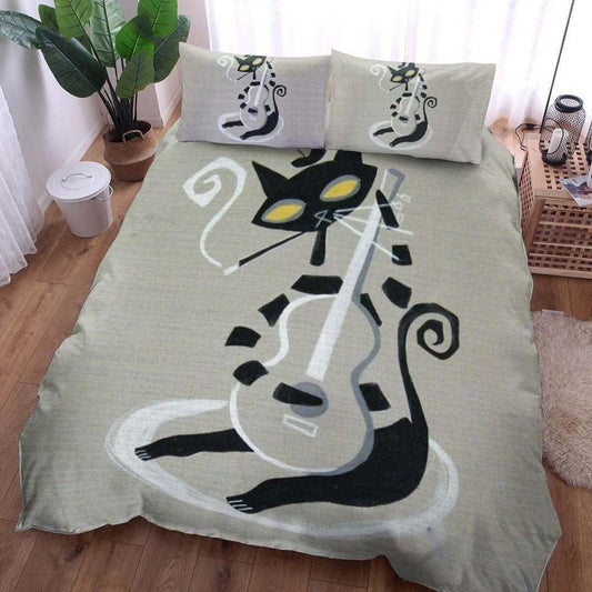 Artist Cat Bed Sheets Spread Comforter Duvet Cover Bedding Set IYH