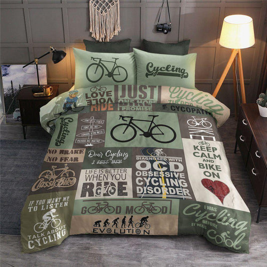 Cycling Bed Sheets Spread Comforter Duvet Cover Bedding Set IYZ
