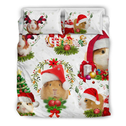Personalized 3-piece Duvet Cover Bedding Set  Christmas Guinea Pig CL04100062MDB Bedding Sets
