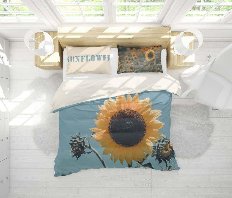 Personalized 3-piece Duvet Cover Bedding Set  Summer Sunflower CLA0410271B Bedding Sets