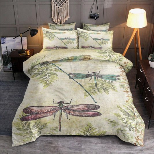 Personalized 3-piece Duvet Cover Bedding Set Dragonflies In The Summertime HN0701120B Bedding Sets