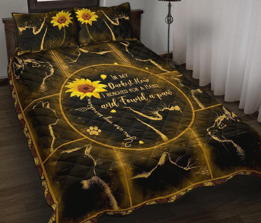 Personalized 3-piece Duvet Cover Bedding Set  Sunflower Cat CL04120224MDB Bedding Sets