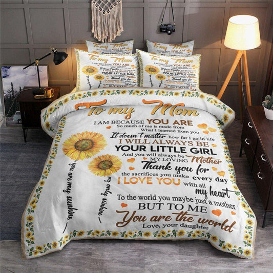 Personalized 3-piece Duvet Cover Bedding Set  To My Mom Sunflower BT0601364B Bedding Sets