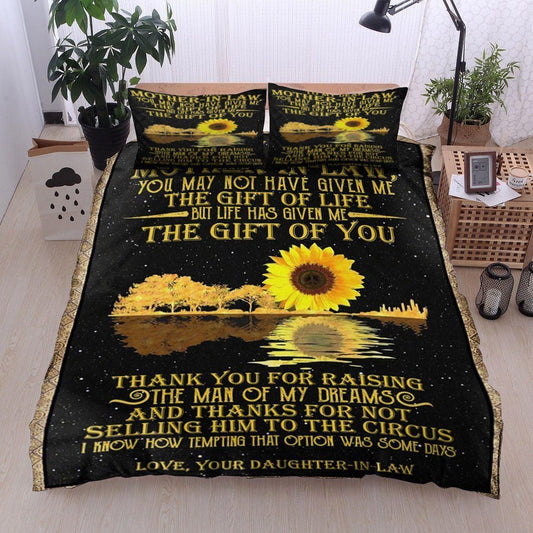Personalized 3-piece Duvet Cover Bedding Set  Sunflower Daughter To Mother In Law CL11120083MDB Bedding Sets