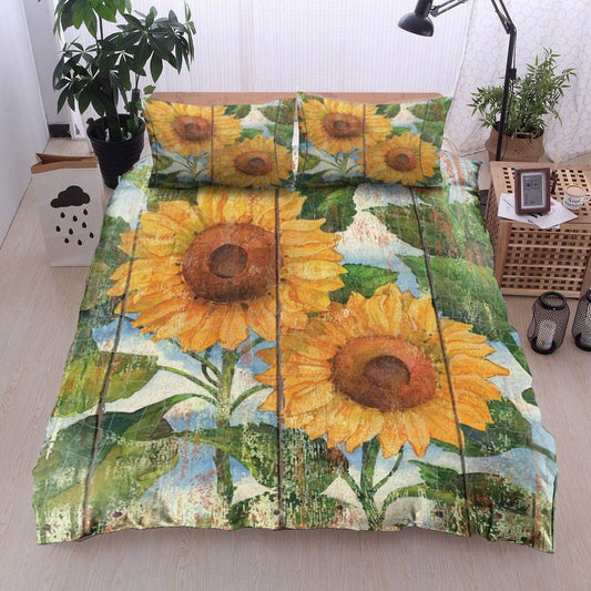 Personalized 3-piece Duvet Cover Bedding Set  Summer Sunflowers VD1311066B Bedding Sets