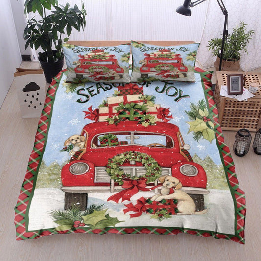 Personalized 3-piece Duvet Cover Bedding Set Christmas Car Dog DV14100068B Bedding Sets