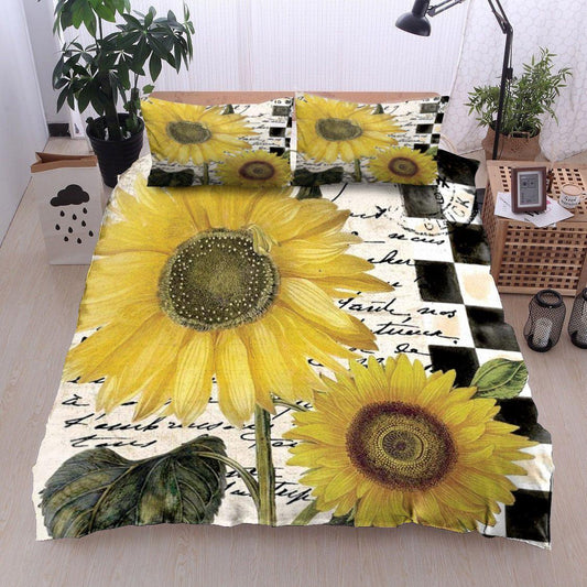 Personalized 3-piece Duvet Cover Bedding Set  Sunflower ML1411139B Bedding Sets