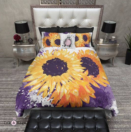 Personalized 3-piece Duvet Cover Bedding Set Sunflower CL07111042MDB Bedding Sets