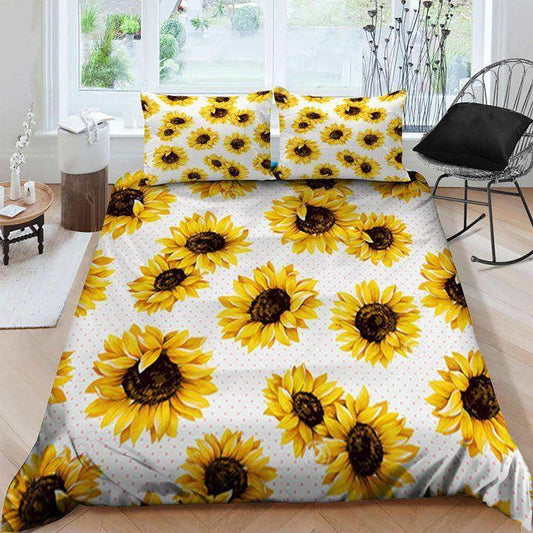 Personalized 3-piece Duvet Cover Bedding Set  Sunflower CLM1511423B Bedding Sets
