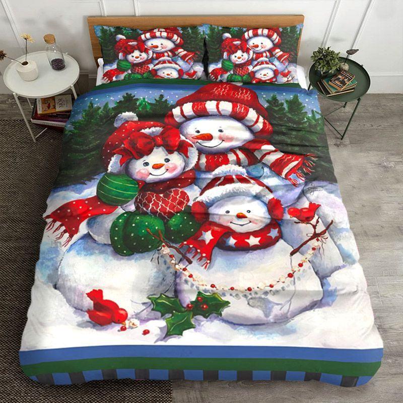 Personalized 3-piece Duvet Cover Bedding Set  Christmas Snowman TT1210024T Bedding Sets