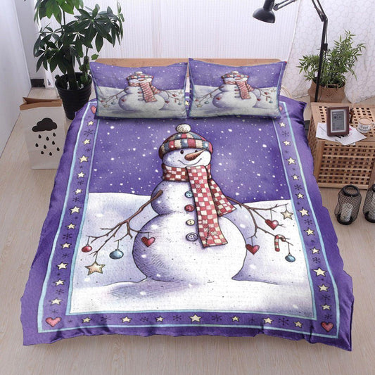 Personalized 3-piece Duvet Cover Bedding Set  Christmas Snowman VD11100058B Bedding Sets