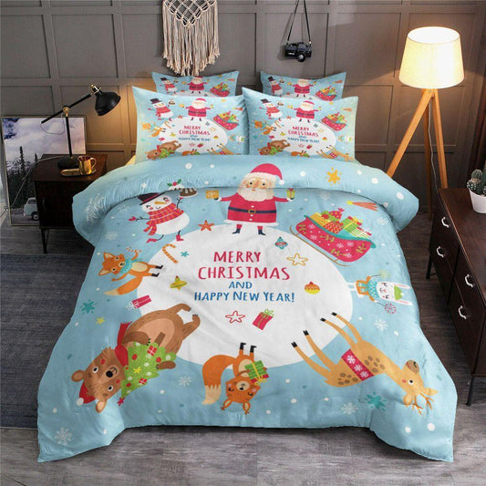 Personalized 3-piece Duvet Cover Bedding Set  Merry Christmas NT1601249B Bedding Sets