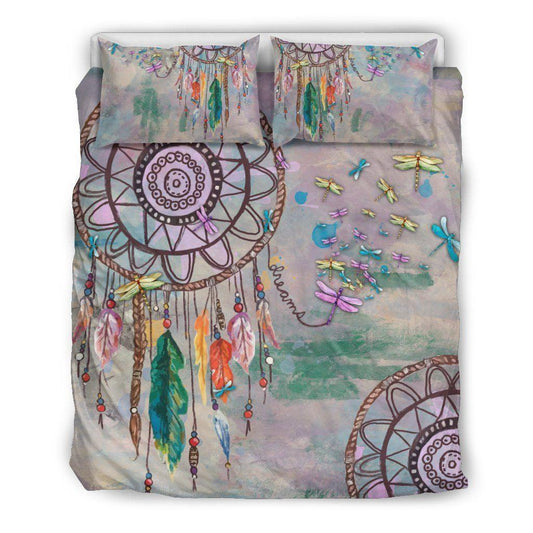 Personalized 3-piece Duvet Cover Bedding Set  Dragonfly Dreamcatcher CLM1210049B Bedding Sets