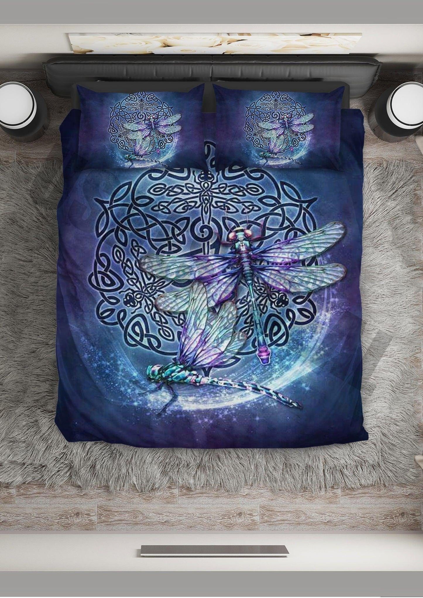 Personalized 3-piece Duvet Cover Bedding Set  Dragonfly CLH1412071B Bedding Sets