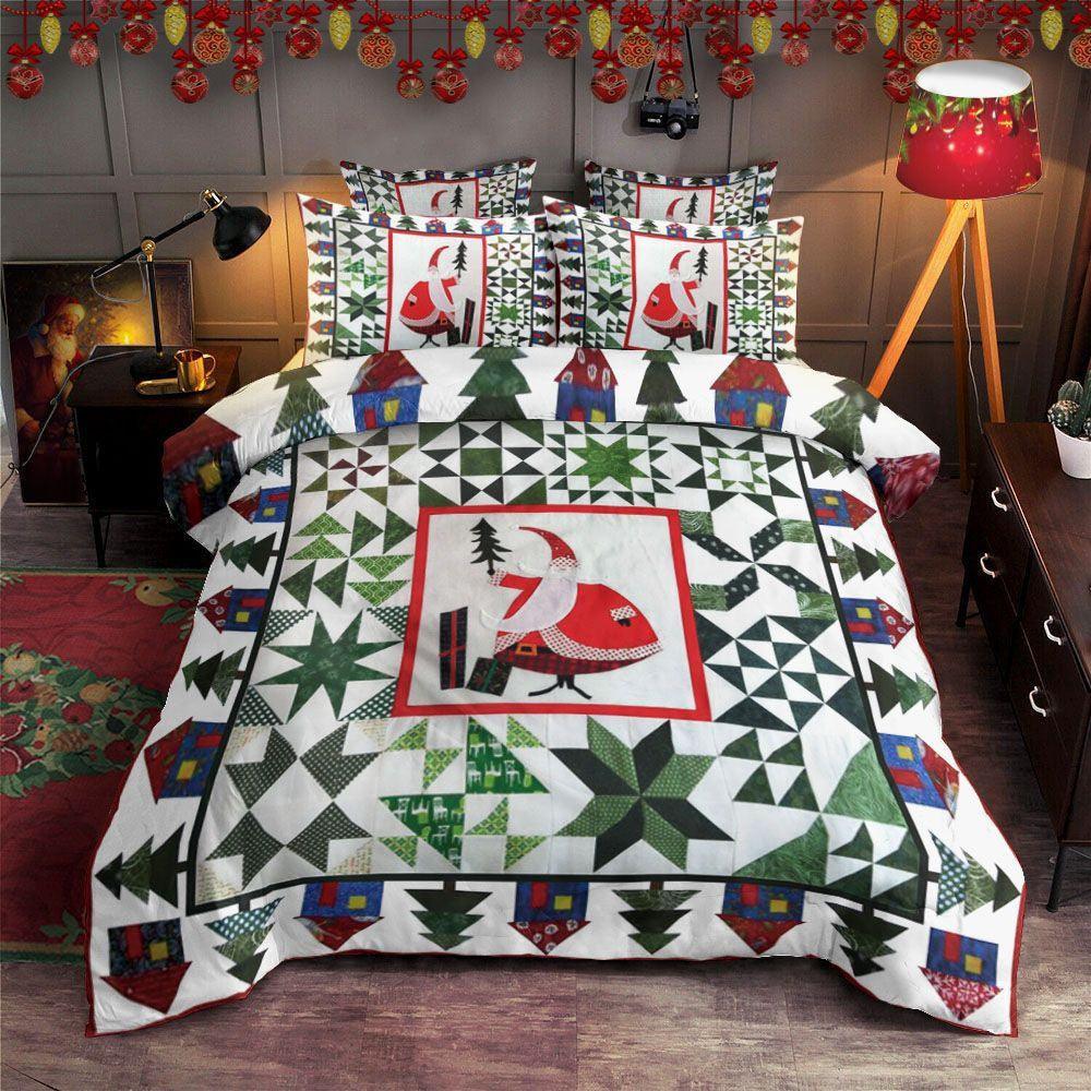 Personalized 3-piece Duvet Cover Bedding Set Christmas Santa Claus HM1311092T Bedding Sets